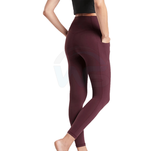 Leggings pour femmes de couleur marron de haute qualité, nouveau design, séchage rapide, respirants, légers, en vente - Product Image 4