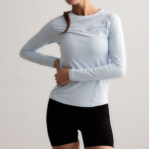 Haut de course pour femme à manches longues, très élastique, respirant, séchage rapide, matière extensible, anti-transpiration - Product Image 3