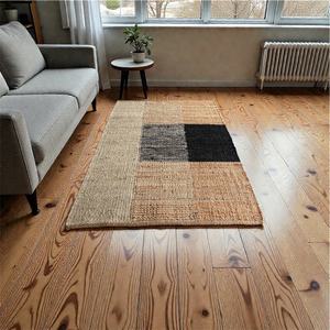 พรมปูพื้นทำมือจากปอกระเจา เป็นมิตรกับสิ่งแวดล้อม สไตล์โมเดิร์น ป้องกันแบคทีเรีย กันลื่น เหมาะสำหรับสัตว์เลี้ยง ใช้เป็นพรมละหมาดได้ เหมาะสำหรับห้องนั่งเล่น ห้องนอน ตกแต่งบ้าน - Product Image 6