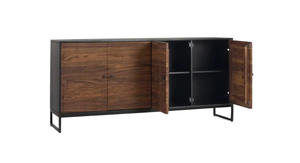 Buffet Moderne Industriel avec Poignées Métalliques, en Bois de Mangue et Fer, pour Salles à Manger et Salons - Product Image 2