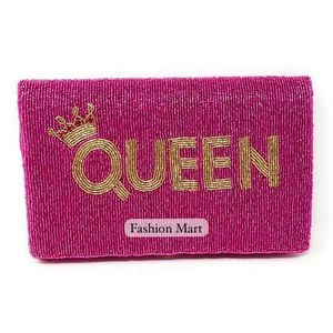 Sacs à main de luxe faits à la main avec perles pour femmes, sacs de soirée de créateurs avec texte et broderie personnalisés - Product Image 5