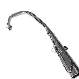 Silenziatore di Scarico CG125 per Moto <span class=keywords><strong>Honda</strong></span> CG125 - Ricambio Retrò Vintage in Acciaio Inox Cromato/Nero - Product Image 4