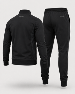 Custom Brand Men's Black Tracksuit <b>Full</b>-<b>Zip</b> <b>Hoodie</b> Joggers Solid Casual Winter Wear Plus Size Breathable Quick Dry Lightweight - Product Image 5