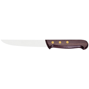 Couteaux à désosser traditionnels avec manche en bois brun foncé à triple rivet et lame en acier inoxydable pour la découpe de viande de boucher - Product Image 1