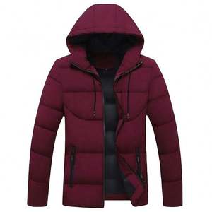Blouson matelassé en crochet pour homme, hiver, à capuche, rembourrage épais en polyester, fermeture éclair, longueur standard, style décontracté, ODM OEM - Product Image 6