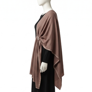 Pashmina para Mujer Musulmana al por Mayor, Color Sólido, Ligera, Larga, Transpirable, con Sensación de Cachemira, Duradera, Versátil para Todas las Temporadas - Product Image 3