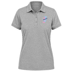 เสื้อโปโลแขนสั้นปักลายพรีเมียมสีเทาสำหรับผู้หญิง พร้อมปกและกระดุม น้ำหนักเบา เหมาะสำหรับชุดทีมแบบสั่งทำ - Product Image 1