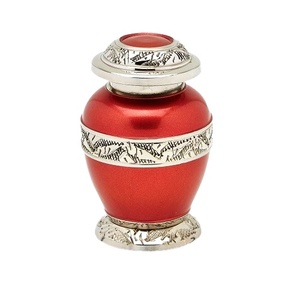 โกศโลหะขนาดเล็กรูปทรงโดมโกศสำหรับงานศพเป็นของชำร่วยโกศโทเค็นสีเงินสลักนิกเกิลสีน้ำเงินวัสดุสำหรับใส่ขี้เถ้าศพมนุษย์ - Product Image 2