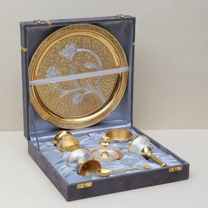 ชุดของขวัญชามและถาดเงินสไตล์โบฮีเมียน JM INTERNATIONAL สำหรับเทศกาลดีวาลี - Product Image 4