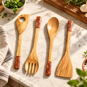 Cuchara de Servir de Madera Artesanal Ecológica y Duradera con Acabado de Grano de Madera Natural Antideslizante, Logotipo Personalizado, Venta al por Mayor OEM/ODM - Product Image 3