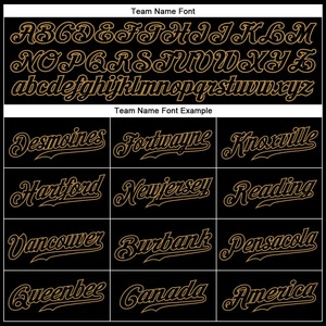 Camiseta de béisbol auténtica antibacteriana de alta calidad OMMiZ para mujer, personalizada, negra con rayas doradas antiguas (138) - Product Image 6