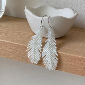 Handmade Fairy Style Beaded Hoop Earrings with Swan Feather Tassel Luxury <b>Braided</b> <b>Long</b> Earrings for Women's Wedding Jewelry Gif - Product Image 4