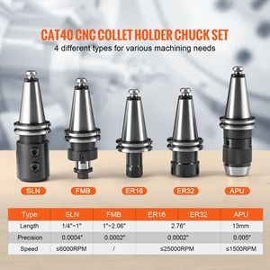Set di Portautensili CAT40 ER 16/32 da 35 Pezzi SLN FMB APU, Mandrini Portautensili in Acciaio a Molla con 10 Tiranti, Standard BT - Product Image 2