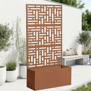 Fioriera da Giardino in Metallo Alta 70 Pollici con Traliccio per Piante Rampicanti e Ortaggi, Recinzione e Cancello - Product Image 5