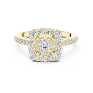 Bague de mariage en or rose 14 carats avec diamant de laboratoire rond pour femme |   Nouveau diamant cultivé - Product Image 6
