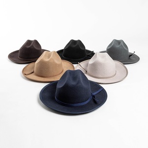 Sombrero de Fieltro de Lana de Ala Corta Estilo Vaquero Occidental para Hombre y Mujer, Novedad de Invierno 2024, para Vestir Casual - Product Image 1