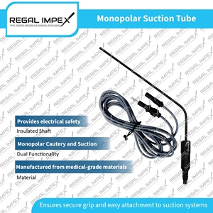 Regal Impex – Tube d'aspiration Frazier pour cautérisation électrique nasale monopolaire ORL, pointes argentées 2,6 mm 20 cm, kit d'instruments de qualité chirurgicale - Product Image 5