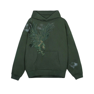 Expédition rapide, sweat à capuche zippé en molleton pour homme, 100% coton, broderie personnalisée, hiver, séchage rapide - Product Image 6