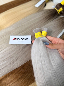 Extensions de cheveux humains vierges VSVN en vrac, lisses, blond cendré clair, pointes pleines, cheveux vietnamiens - Product Image 3