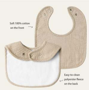 Bavoirs en mousseline de bambou 100% écologiques, lot de 5 - Protection respirante pour les repas de bébé - Product Image 5