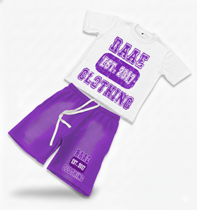 Conjunto de camiseta y pantalones cortos de verano con estampado gráfico, mezcla de algodón, lavado ácido, estilo casual urbano, con logo personalizado al por mayor para hombres y mujeres - Product Image 6