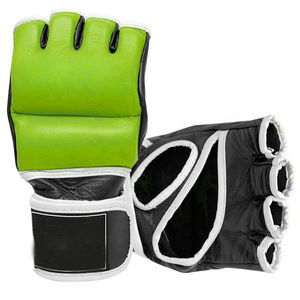 Guantes de MMA para Sparring y Combate, Profesionales, de Cuero con Palma Abierta, Agarre Ergonómico, Cierre de Velcro, Personalizables para Adultos - Product Image 4