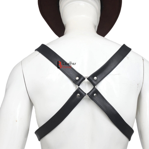 Harnais Kinky Bulldog Blanc pour Hommes, Fétiche, Clubwear, Sexy, Écologique, Respirant, Séchage Rapide, Grande Taille, Réglable, Poitrine en Fausse Fourrure - Product Image 4