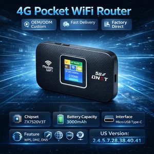 Routeur WiFi de poche DNXT WiFi6 300 Mbps 4G avec carte SIM, mode AP, routeur WiFi portable avec carte SIM, WiFi de poche Mtn pour les voyages - Product Image 2
