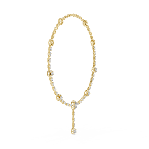 The Seraphina Cluster <b>Statement</b> <b>Necklace</b> | Gold Geometric and Diamond Mosaic Collar - Product Image 4