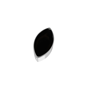 Premium Silver Plated 925 Sterling Silver Classic Slider Black Onyx Mix Shapes <b>Cable</b> Chain Bezel Setting Unisex Gift Necklace - Product Image 1