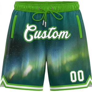 Shorts de basket-ball personnalisés, respirants, en mesh, séchage rapide, design DIY, logo, nom, shorts pour hommes - Product Image 1