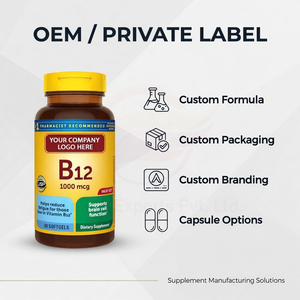 Cápsulas de Vitamina B12 1000 mcg, Suplemento Dietético para el Apoyo Energético, Suministro al por Mayor con Etiqueta Privada OEM - Product Image 2