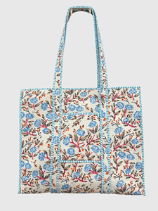 Sac fourre-tout en toile brodé de fleurs bohèmes, ouvert en dessus, pour le shopping toutes saisons - Product Image 5