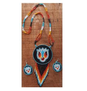 Ensemble de bijoux élégant et festif avec collier et boucles d'oreilles pour femmes, style traditionnel - Product Image 1