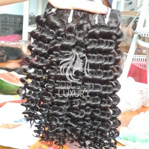 Paquet de cheveux vietnamiens bruts bouclés trame Machine 8-32 pouces avec fermeture assortie/dentelle frontale HD Super Double dessiné Remy vierge - Product Image 6