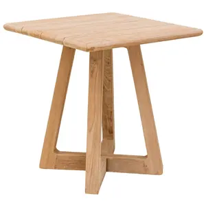 Table à manger sur piétement en teck massif de luxe moderne - Écologique, imperméable et durable pour une utilisation en intérieur/extérieur, marchés hôteliers et résidentiels - Product Image 1