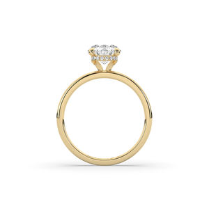 Anillo de Diamante Cultivado en Laboratorio, Corte Oval Brillante de 2.12 Quilates, Oro de 10 y 14 Quilates, Ligero, con Engaste Único para Joyerías y Vendedores - Product Image 2