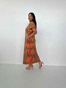 Cotton <b>Jersey</b> Tie Dye Lounge Dress Alisa Moroccan Caftan V Neck <b>Womens</b> <b>Dressing</b> <b>Gown</b> - Product Image 2