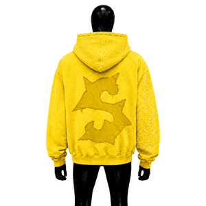 NOUVEAU SWEATSHIRT JAUNE DE QUALITÉ POUR HOMME, IMPRIMÉ EN RELIÈVE, ZIPPÉ, SURTAILLE, EN TISSU FRENCH TERRY, POUR L'AUTOMNE, VÊTEMENT DE QUOTIDIENNE, STYLE STREETWEAR - Product Image 2