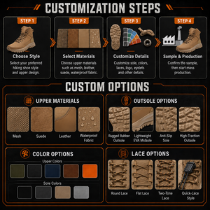<span class=keywords><strong>Botas</strong></span> de Senderismo Impermeables y Transpirables <span class=keywords><strong>Antideslizantes</strong></span> Más Vendidas con Suela Resistente y Soporte de Tobillo para Hombre - Product Image 3