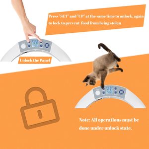 Comedero Automático Elevado para Mascotas con 5 Comidas, Dispensador de Comida Seca y Húmeda de 5x270ml, Temporizador Programable, Porciones para Perros y Gatos - Product Image 5