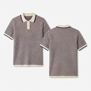 Pull en maille torsadée pour femme, manches courtes, col rond, boutonné, 100 % polyester, style preppy, pour l'automne - Product Image 5
