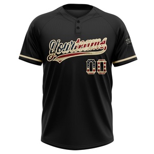 Uniforme de Softbol Elite Negro con Estampado Dorado, Jersey Deportivo con Cuello en V, Colores y Tallas Personalizadas, Impresión de Logotipo y Patrocinador, Ropa Deportiva OEM ODM - Product Image 2