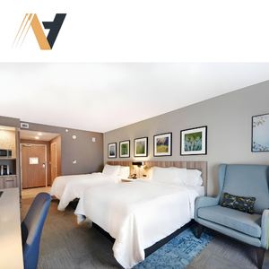 Juego de Muebles Apilables para Dormitorio de Hotel, Construcción en MDF, Diseño Moderno para Uso Comercial en Hilton Garden Inn - Product Image 1