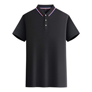 Chemises polo pour hommes avec design à rayures contrastées, étiquettes privées acceptables, vente directe, t-shirts polo pour adultes et garçons. - Product Image 3