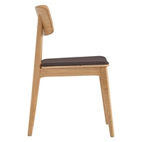 Silla de Comedor Contemporánea Premium con Asiento Tapizado en Cuero PU y Patas de Madera Sólida para Hogar, Oficina, Apartamento y Hotel