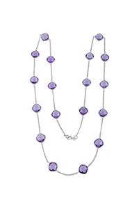 Collar de amatista en plata de ley 92.5 KLSS-40252 - Product Image 3