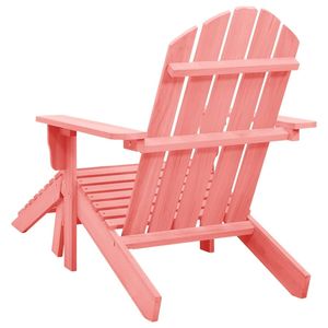 Sedia da Giardino in Legno di Abete Massiccio Rosa, Misura Standard con Funzione Smontabile - Product Image 4