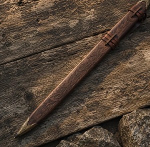 Espada Corta Hecha a Mano de Acero de Damasco, Estilo Vikingo Medieval, Full Tang con Funda, Mini Espada, Espada Vikinga - Product Image 6