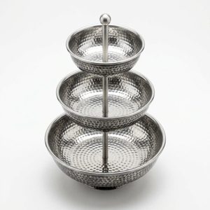 Handmade SS304 Antique Steel Buffet <b>Riser</b> 30 cm Kalash Tiered Bowl Server for Home Decor Hotel Wedding-Food Safe Material - Product Image 3